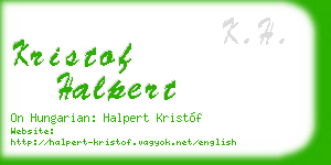 kristof halpert business card
